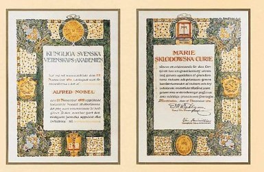 5 novembre - 520px-Marie_Skłodowska-Curie's_Nobel_Prize_in_Chemistry_1911 - Copy